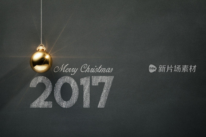 黑板圣诞装饰- 2017年新年黄金